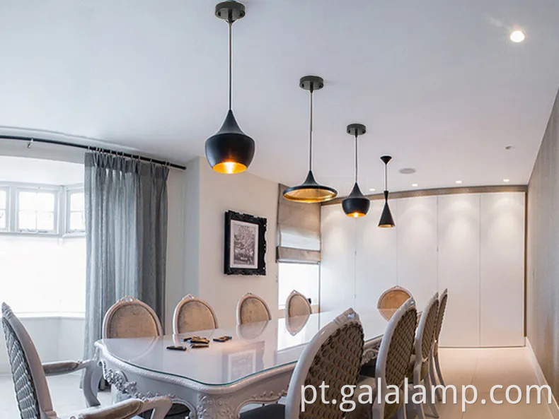 Lustre pendente de estilo industrial para espaços de jantar